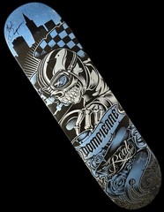 RARE SIGNED Nick Dompierre Race Car Real Skateboard Deck DOUBLE SIDED Skull NEW