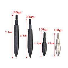 12pcs Broadheads 100-350gr Points Archery Arrowheads Tips Practice Field Hunting