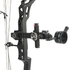 Compound Bow Sight 1Pin Carbon 0.019″ 4X 6X 8X Lens Micro Fiber Adjustable Hunt