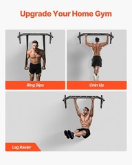 Pull Up Bar,Multi-Grip Wall Mounted Pull Ups,50 in Width Multifunctional Chin Up