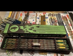 RARE !!! COLLECTOR BEAR GRAYLING ARROW BOX (12) EASTON XX75 2018 ARROWS +INSERTS