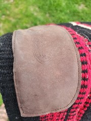 Showman Western Saddle Pad Wool/felt & Fleece 32 X 34 Black & Red EUC