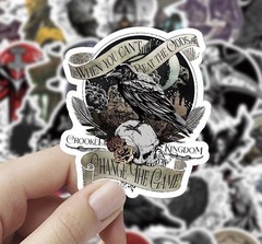 30Pcs Random Vintage Dark Gothic Cool Crow Raven Bird Waterproof Decals Stickers