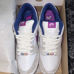 Nike SB Dunk Low PRM Rayssa Leal White/Purple Skateboarding Shoes US 15 D/M