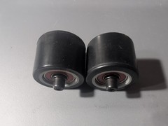 Heelys FATS Replacement Wheels Small Black ABEC 5 Bearings Used Pair