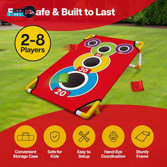 Cornhole Board with 21+Games 8 Bean Bags Arcade Style Corn Hole Games for Adults