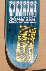 2002 BLACK LABEL MIKE VALLELY «BLACK & BLUE» SKATEBOARD DECK RARE SCREEN PRINTED