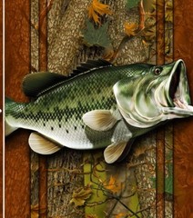 Cornhole Decals Wraps Fishing Graphics Bass Fishing Forest Camouflage 05LR