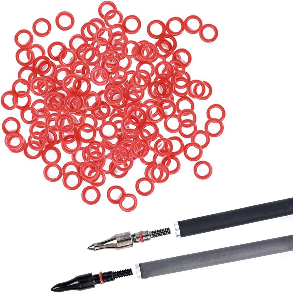 Archery Anti-Skid Arrow Broadhead O-Rings – 100 pcs 1/4 Inch Arrow Tip Rubber