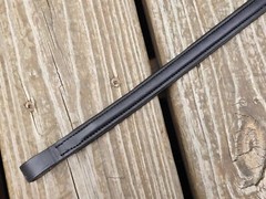 Devoucoux Black Square Raised Padded English Dressage Browband -Size LARGE-NWOT