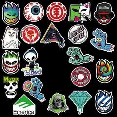 100 Skateboard Stickers Bomb Luggage Laptop Graffiti Tide Brand Decals Pack Lot