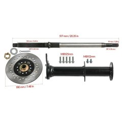 Rear Axle Kit 48V 1000W Electric Differential Motor Assembly For Go Kart Buggy