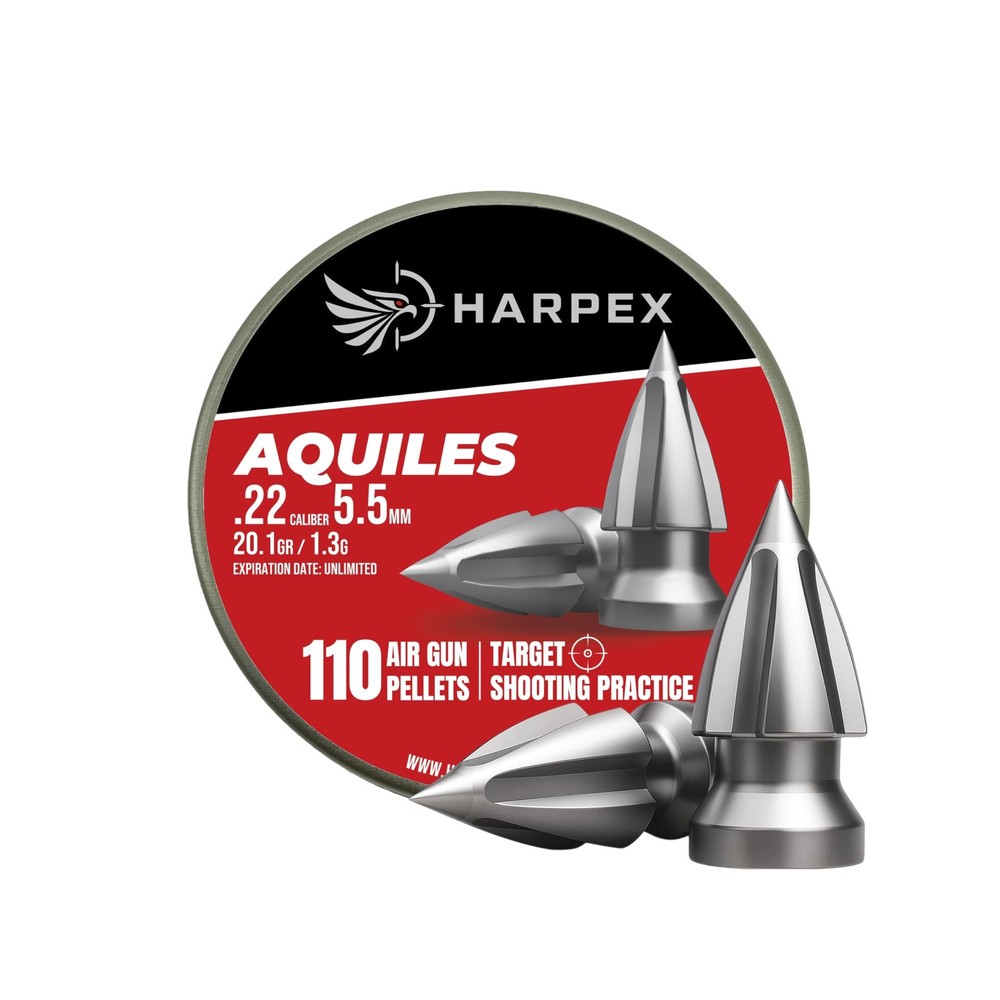 Harpex Aquiles .22 Cal Airgun Pellets – 20.1 Grain Pointed Arrow Head Design …