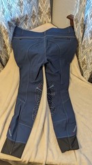 LeMieux Womens 30 Navy Blue Silicone Full Seat Grip Riding Breeches Pants