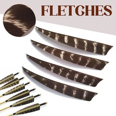 5in Archery Arrow Feather Fletches Right Left Wings Natural Turkey Fletching DIy