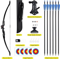 30lbs Recurve Bow and Arrow,Archery Bows Set for Adults,Right Hands Bow,Suita…