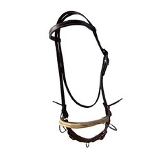 Horse Jaquima FARO Leather Double Rawhide Bosal Bitless Training Trail Bridle