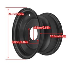 16X8 – 7 inch 4 Stud 4x88mm Wheel Rim For 150cc 125cc Quad Dirt Bike ATV Buggy