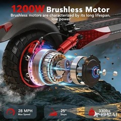 Freeboy Electric Scooter 48v 1200W For Adult 10″Off Road Fat Tires Fast Speed US