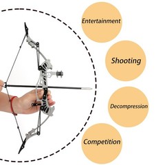 Adjustable 5.9″-16.4″ Archery Compound Bow Set for RH/LH – Hunting & Practice