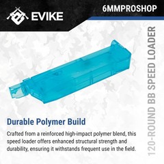 Universal Blue 120rd Airsoft Speed Loader – Lightweight with Enhanced Features