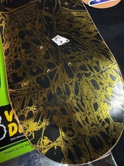 SUPER RARE Spiderman Gold Holofoil Black Suit HUF Skateboard Deck Marvel Comics