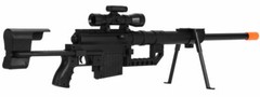 UKARMS DARK OPS P1200 M200 Airsoft Sniper Rifle FPS 330 – Tactical Setup