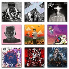 28Pcs Random Album Cover Music Rapper Band Poster Room Wall Collage Kit Stickers