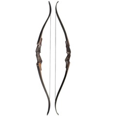 60″ Takedown Recurve Bow 25-60lbs Wooden Riser Limbs Archery Hunting Shooting