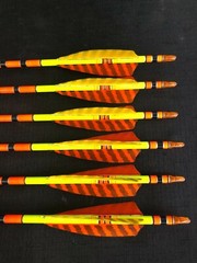 Black Eagle Vintage 350 .005 Fletched/Crested Arrows 1/2 Dozen BRAND NEW