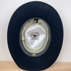 VTG Stetson Pony Express DW460 Sawyer Cowboy Western Black Pure Wool Hat – Sz 7