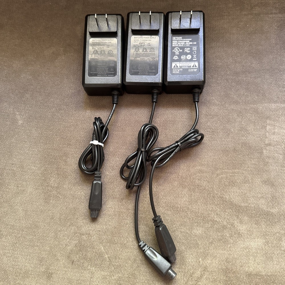 1x Jetson FY0422941500, 2x FY0422941000- Hoverboard Charger Lot 29.4V