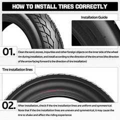1PZ ER5T02 Heavy Duty 12.5×2.25 121/2 x21/4 Tire & Inner Tube Set with Angled…
