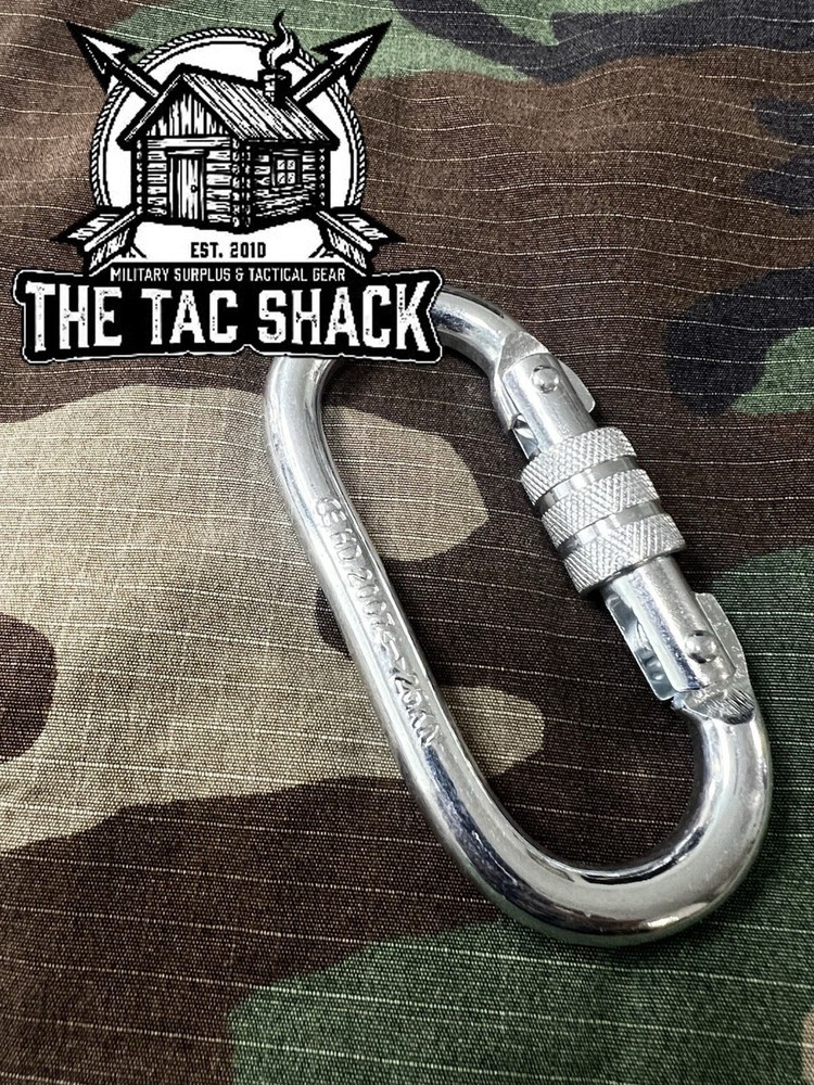 U.S. MILITARY ISSUED CARABINER CLIP 2007 25KN CLIMBING REPELLING GEAR NEW (E)