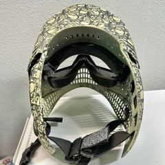 JT Paintball Mask Skull Graphic Vented Full Face Goggles Adjustable Strap
