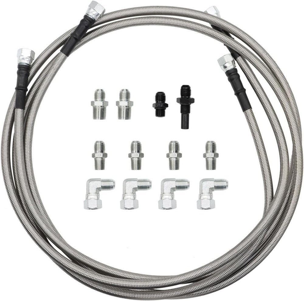 6AN 70″ Transmission Oil Cooler Hose Line kit Compatible with 4L60E 4L80E