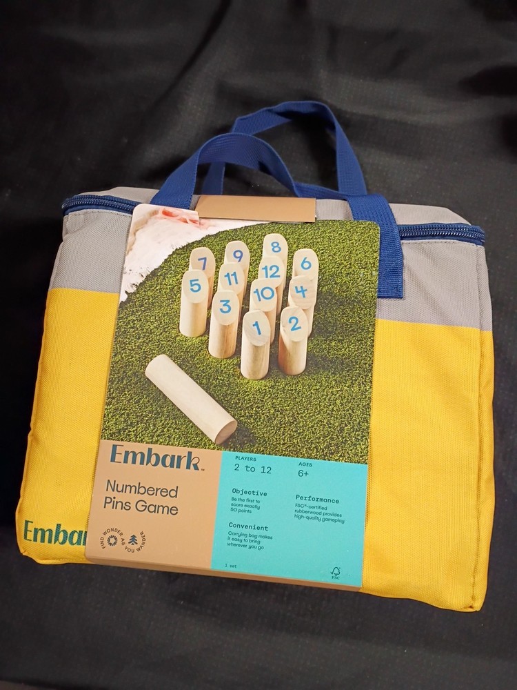 Embark Numbered Pins Game Outdoor Set with Carry Bag MPN 091 12 5225
