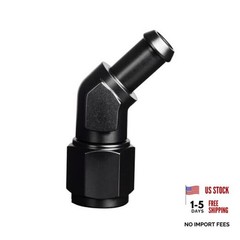 6AN Female to 5/16 Barb 45 Degree Swivel Hose Fitting 6AN to 5/16 45Degree