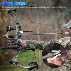 24PCS 100 Grain Archery Broadheads 2″ Dia Expandable Hunting 2 Blade Arrowhead