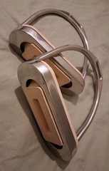 Fillis Metal English Stirrup Irons 4.75 inches – Silver Color w/ White Treads