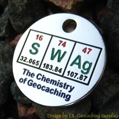 Chemistry of Geocaching PathTag Pair with Glow Enamel (2pcs lot)