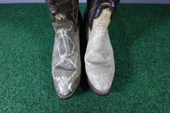 Texas Western Cowboy Boots Rattle Snake Print Mens Size 8.5 D