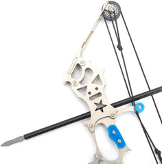 5.9″/7.2″/18.7″ Compound Bow and Arrow Set, Mini Archery Bow Set with Arrows, Le