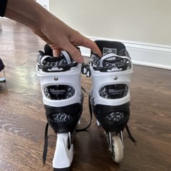 Kuxuan Youth Inline Skates Black White Camouflage Medium EU 32-36 Roller Shoes