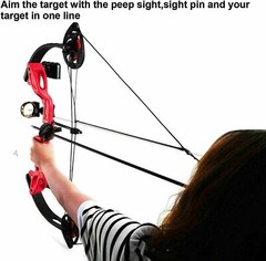 Compound Bow Archery Kit for Youth & Beginner Right Handed 19”-28” Draw Length