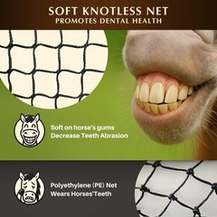 5×5 ft Round Bale Hay Net for Horses – 2 Inch Hole Slow Feeder – 4×4