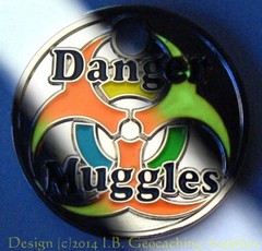 Danger Muggles PathTag Pair with Glow Enamel (2pcs lot)