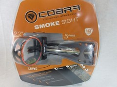 Cobra Archery Smoke 5 Pin Sight With light right or left hand black .019″