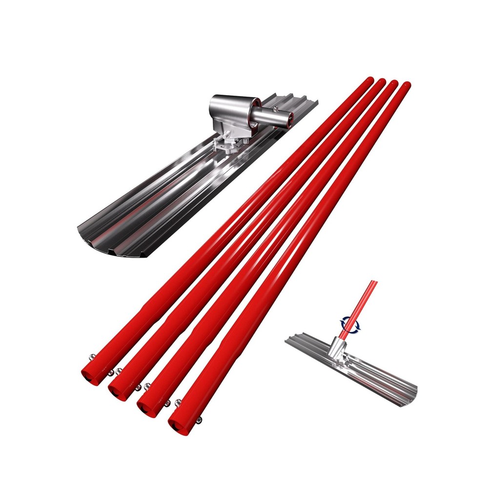 Aluminum Magnesium Alloy Concrete Float 48 x 8 inch, Round End, with Adjustab…