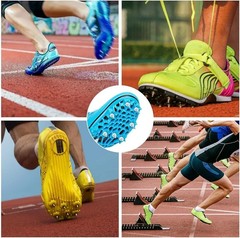 1/4 Inch Track Spikes, 130pcs Stainless Steel Pyramid Shoe Spikes with Spike
